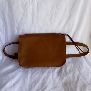 Madewell light brown leather belt bag